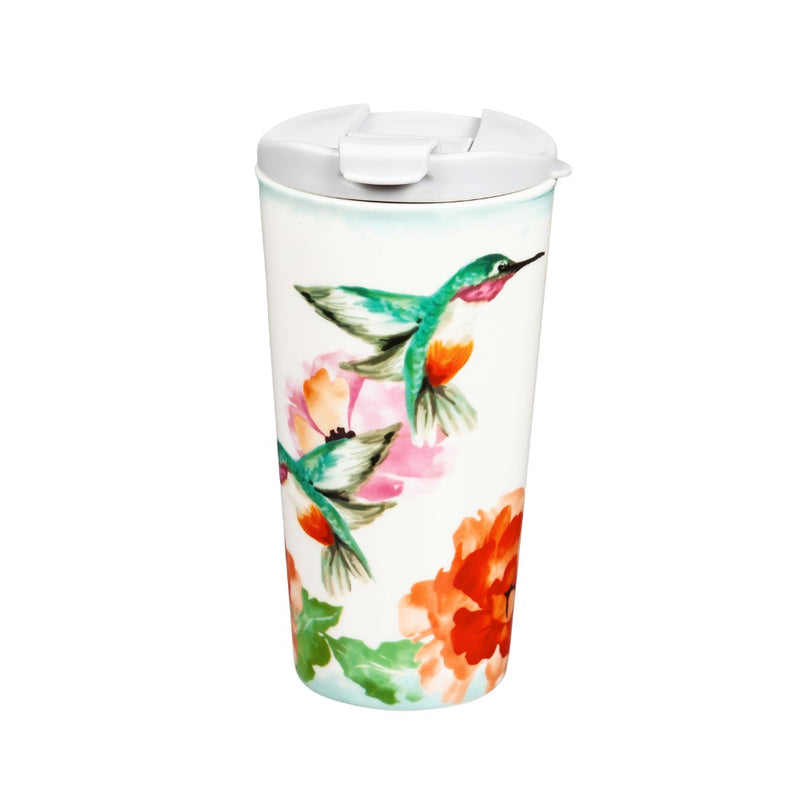 Evergreen Garden Hummingbird Ceramic Travel Mug