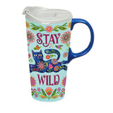 Evergreen "Stay Wild" Ceramic Travel Mug