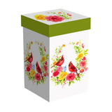 Evergreen Cardinals and Wreath Ceramic Travel Mug