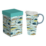 Evergreen Big Fish Ceramic Travel Mug