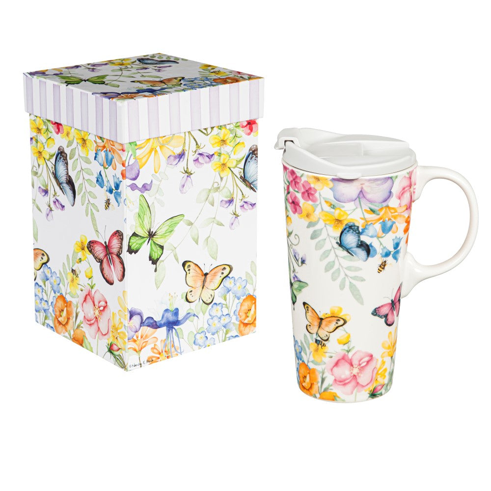 Evergreen Cottage Meadows Ceramic Travel Mug