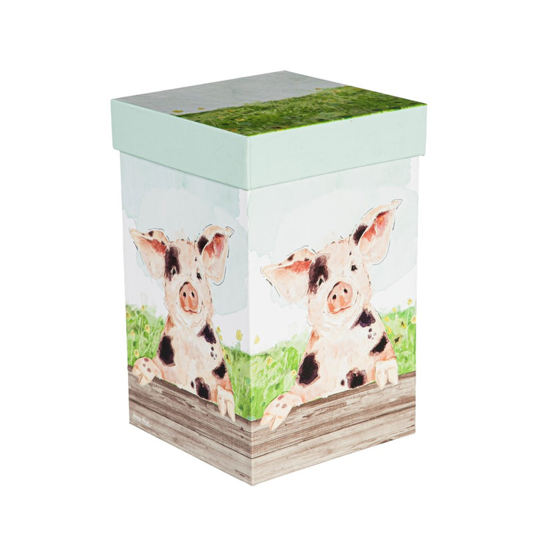 Evergreen Spotted Pig Ceramic Travel Mug