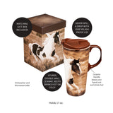 Cypress Home Realistic Horse Ceramic Travel Mug