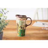 Evergreen "Keep Life Simple" Ceramic Travel Mug