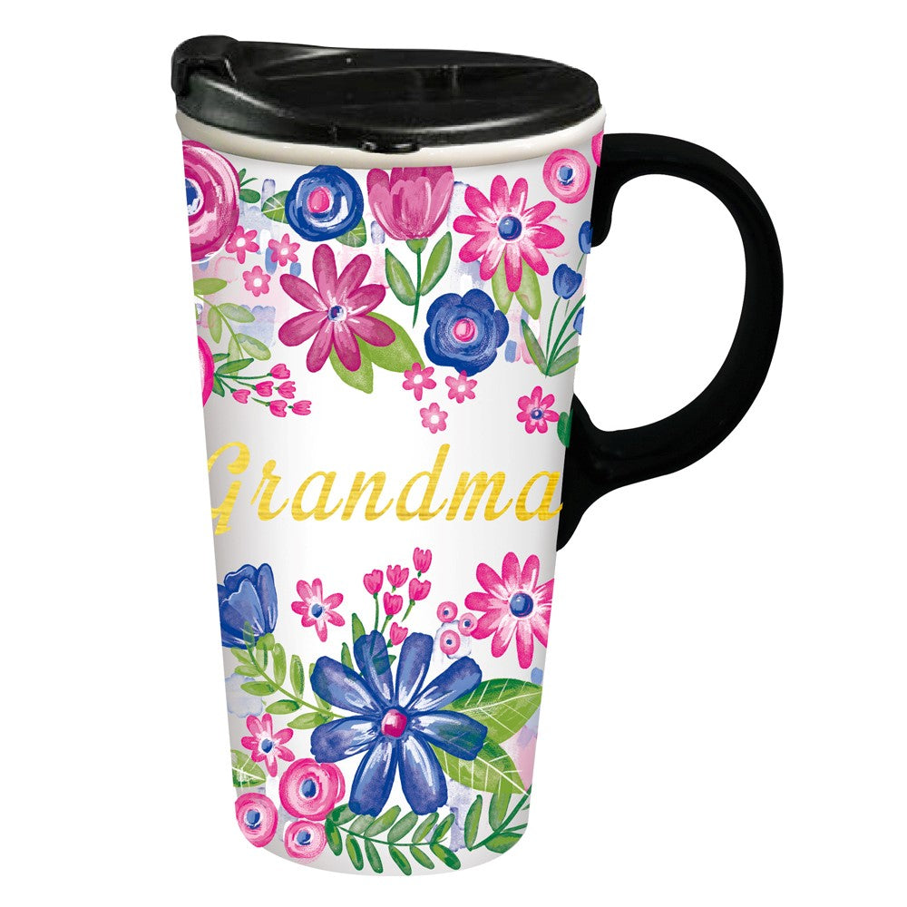 Evergreen "Grandma" Ceramic Travel Mug