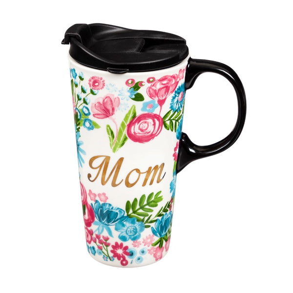 Evergreen "Mom" Ceramic Travel Mug