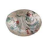 Evergreen Joyful Traditions Holly Glass Serving Bowl