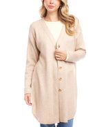 Karen Kane Womens Long Sleeve Shirttail Cardigan