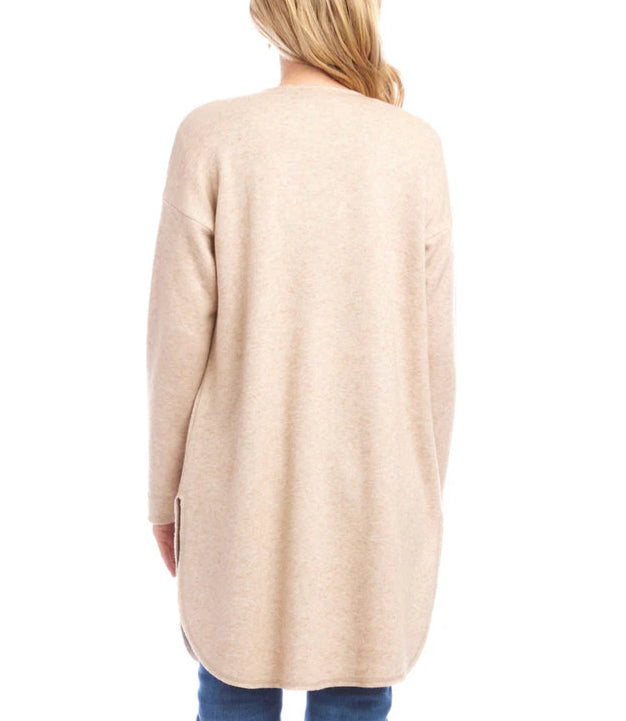 Karen Kane Womens Long Sleeve Shirttail Cardigan