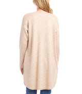 Karen Kane Womens Long Sleeve Shirttail Cardigan