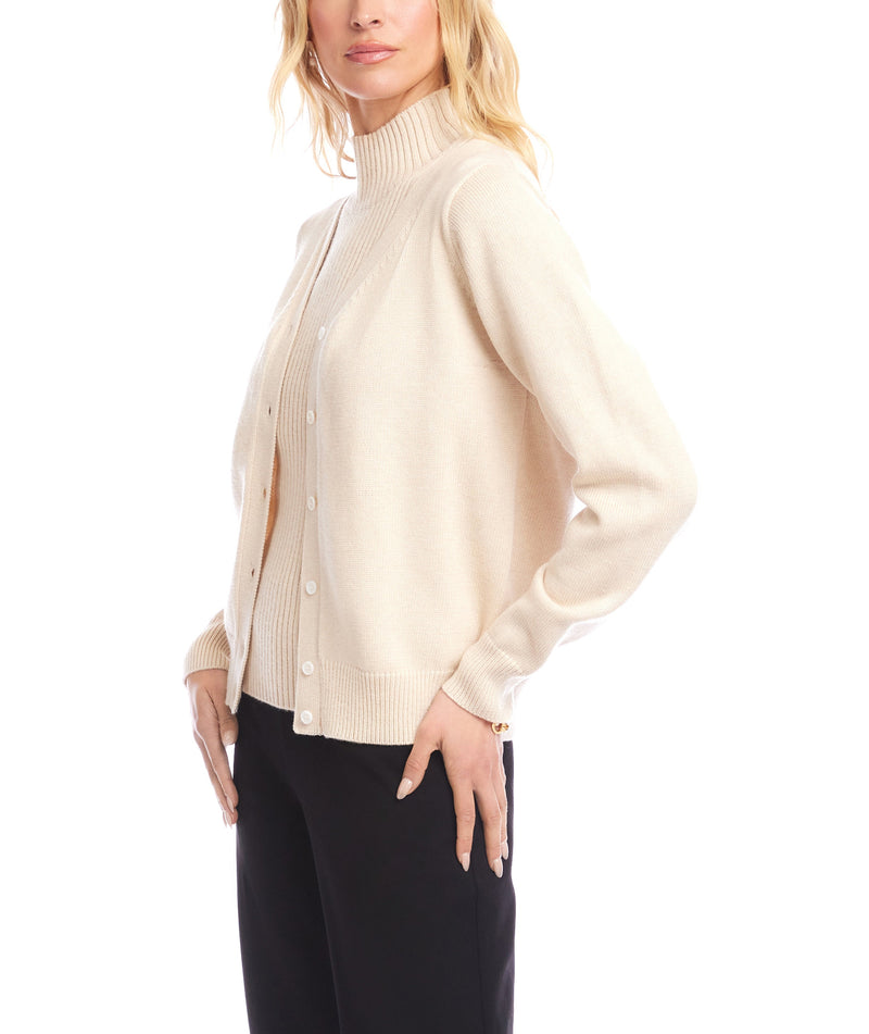 Karen Kane Womens V-Neck Cardigan Sweater
