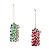 Evergreen Baking Spirits Bright Peppermint Ribbon Glass Ornament