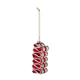 Evergreen Baking Spirits Bright Peppermint Ribbon Glass Ornament