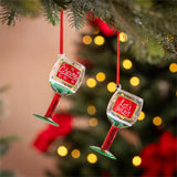 Evergreen Christmas Vacation Wine Glass Ornament