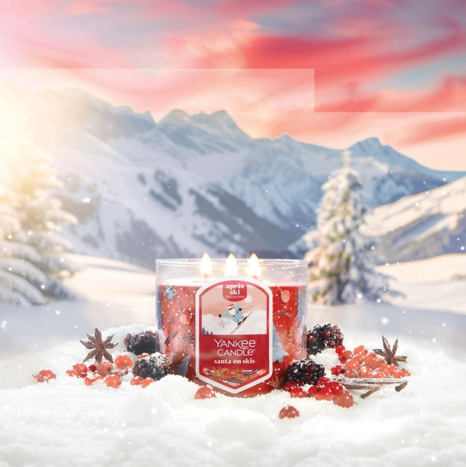 Yankee Candle 3-Wick Candle - Santa On Skis