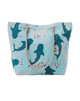 Sand Cloud Shark Ripples Beach Tote Handbg