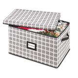 Whitmor Christmas Storage Box Plaid
