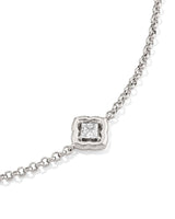 Kendra Scott Mallory Crystal Silver Delicate Chain Bracelet - White Cubic Zironia