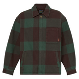 Timberland Mens Fleece-Lined Checkered Overshirt