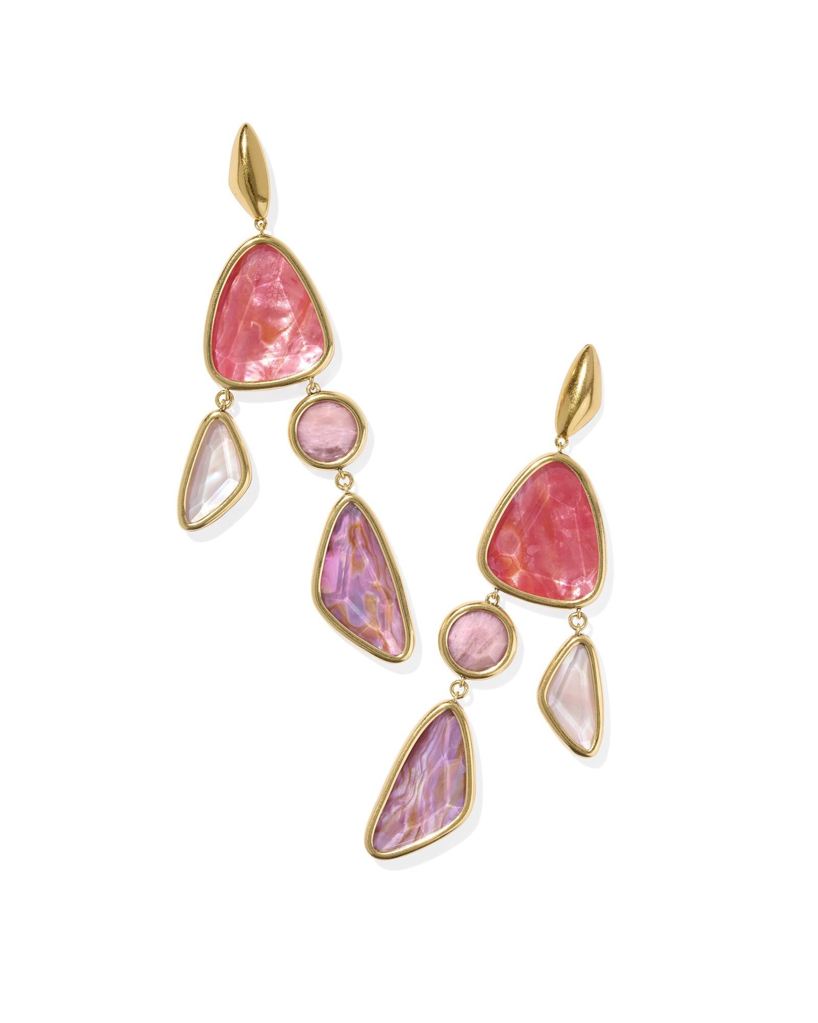 Kendra Scott Margot Statement Earrings - Pink Mix