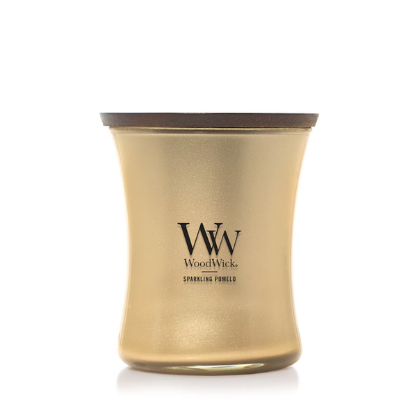 WoodWick Medium Hourglass Precious Metals Candle - Sparkling Pomelo