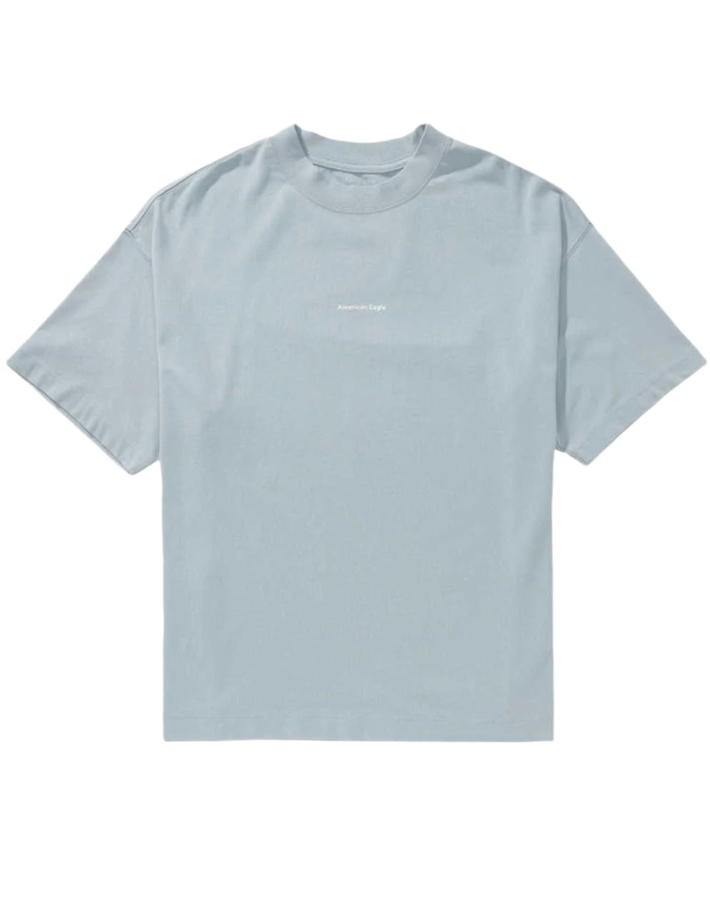 American Eagle Mens AE Boxy Oversized Logo Graphic Short Sleeve T-Shirt