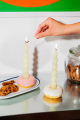 Doiy Fast Food Candle Holder - Pink Donut