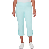 Ruby Rd. Womens Embellished Stretch Denim Capri Pants