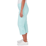 Ruby Rd. Womens Embellished Stretch Denim Capri Pants