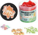 Aurora Poppy Slime Co. Gingerbread Cheer Taffy Swirl Slime