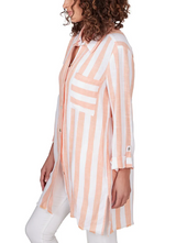 Ruby Rd. Womens Woven Linen-Blend Shirt Dress