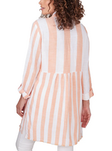 Ruby Rd. Womens Woven Linen-Blend Shirt Dress