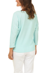 Ruby Rd. Womens Spring Breeze Textured Tie-Front Top