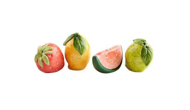 Mud Pie Fruit Salt & Pepper Shakers