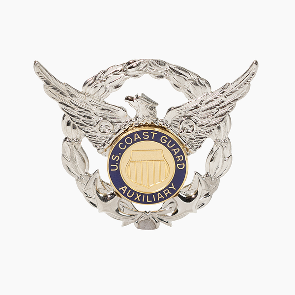 Vanguard CG Aux Cap Device REG Silver/Gold BL Eagle with Wreath-MTD Blue Band