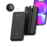Phonesuit Journey Novo Cabled Battery Pack - LCD Display - 10,000mAh
