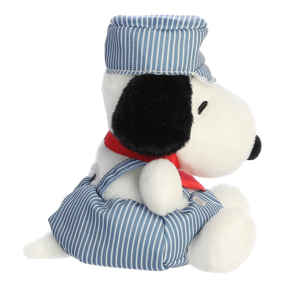 Aurora Peanuts Palm Pals 5" Train Engineer Snoopy Plush Toy