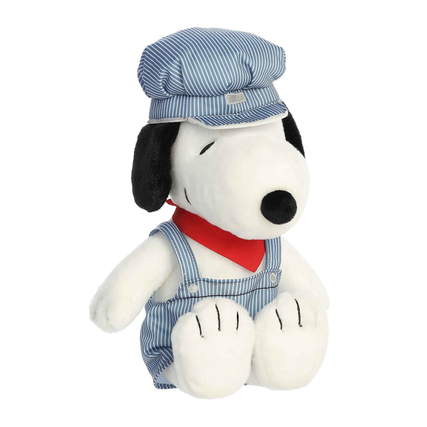 Aurora Peanuts Train Engineer Snoopy 14" Plush Toy