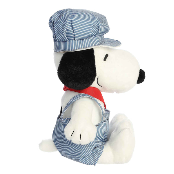 Aurora Peanuts Train Engineer Snoopy 14" Plush Toy