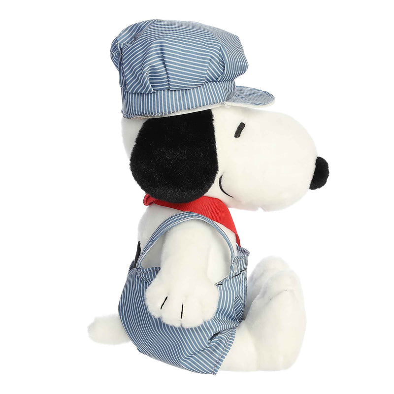 Aurora Peanuts Train Engineer Snoopy 14" Plush Toy