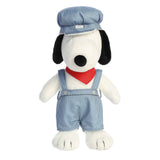 Aurora Peanuts Train Engineer Snoopy 14" Plush Toy