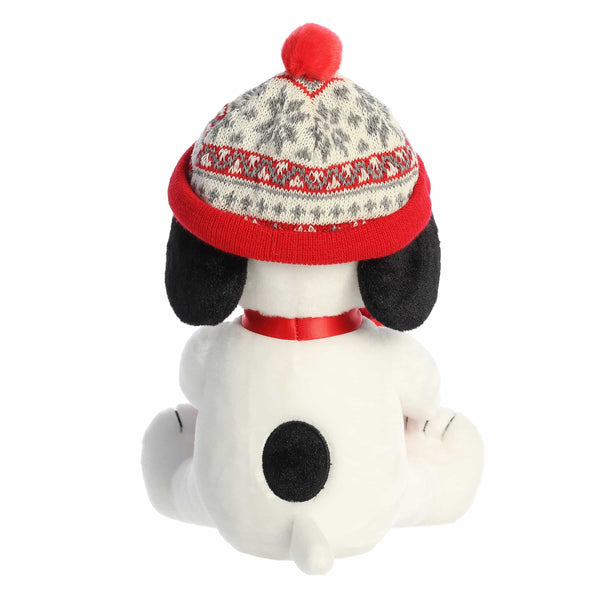 Aurora Peanuts Winter Hat Snoopy With Mug 12" Plush Toy