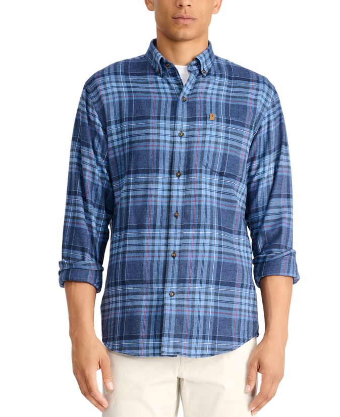 IZOD Mens Stratton Plaid Button Down Long Sleeve Shirt ShopCGX IZOD Mens Stratton Plaid Button Down Long Sleeve Shirt ShopCGX