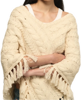 Lucky Brand Womens Cable Poncho Sweater