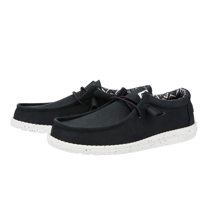 Hey Dude Mens Wally Canvas Stretch Slip-On Shoes