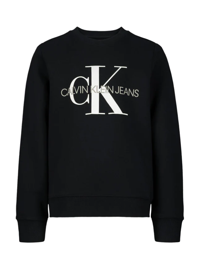 Calvin Klein Mens Monogram Logo Crewneck Sweatshirt