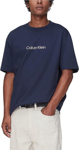 Calvin Klein Mens Relaxed Fit Logo Crewneck Short Sleeve T-Shirt