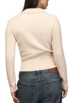 Lucky Brand Womens Peterpan Collar Cardigan Sweater