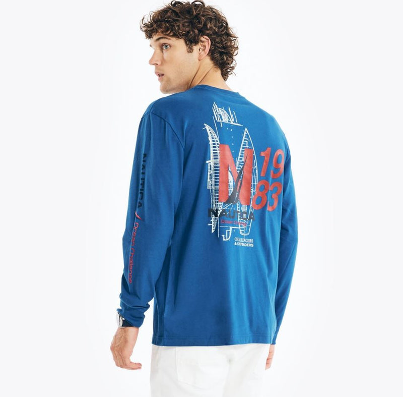 Nautica Mens Graphic Long Sleeve T-Shirt