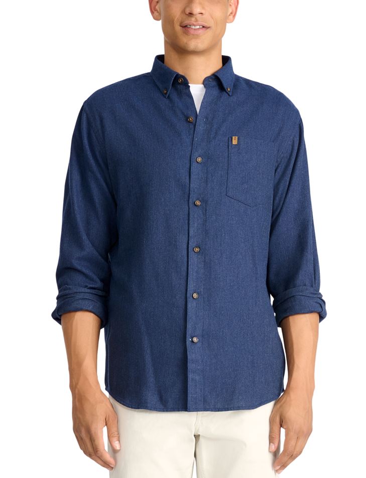 IZOD Mens Stratton Solid Long Sleeve Button Down Shirt